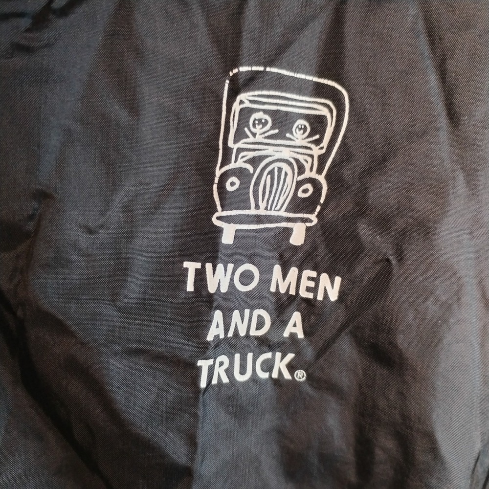 VTG Luna Pier Windbreaker Jacket Two Men and a Truck Logo Black Men's‎ Large